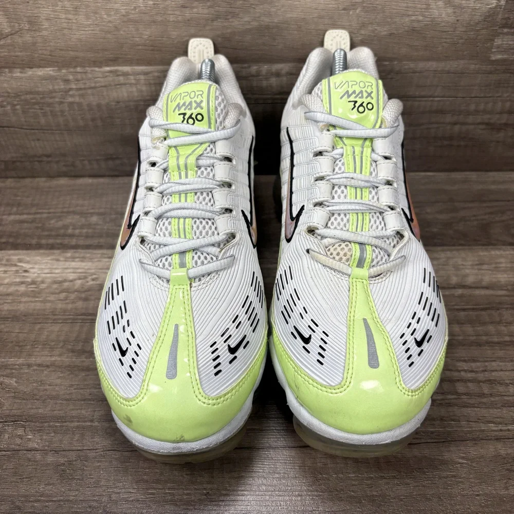 Nike Vapor Max 360 White Green Mens US Size 9 EUR 42.5 CK2718-100 Sneakers